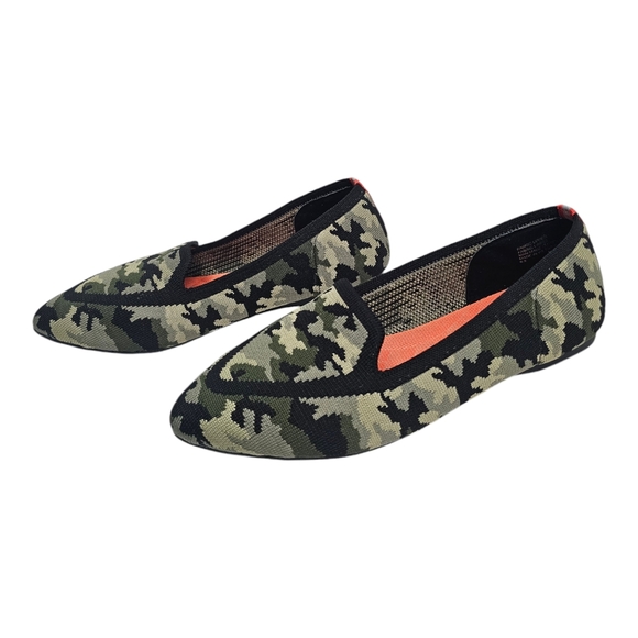 LIMITED EDITION - JUDY + BIRDIES Blackbird Camo Slip On Shoe Flats Womens 6.5 - Picture 2 of 9
